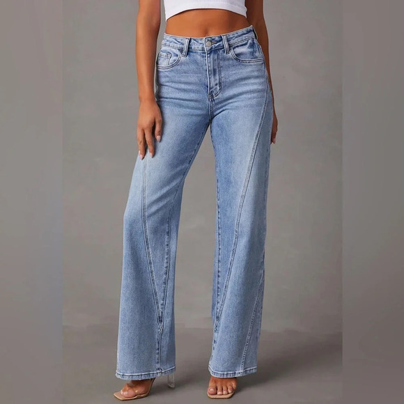 Micas Light Blue Wash Jeans - Size XL - New with Tags - Picture 1 of 15
